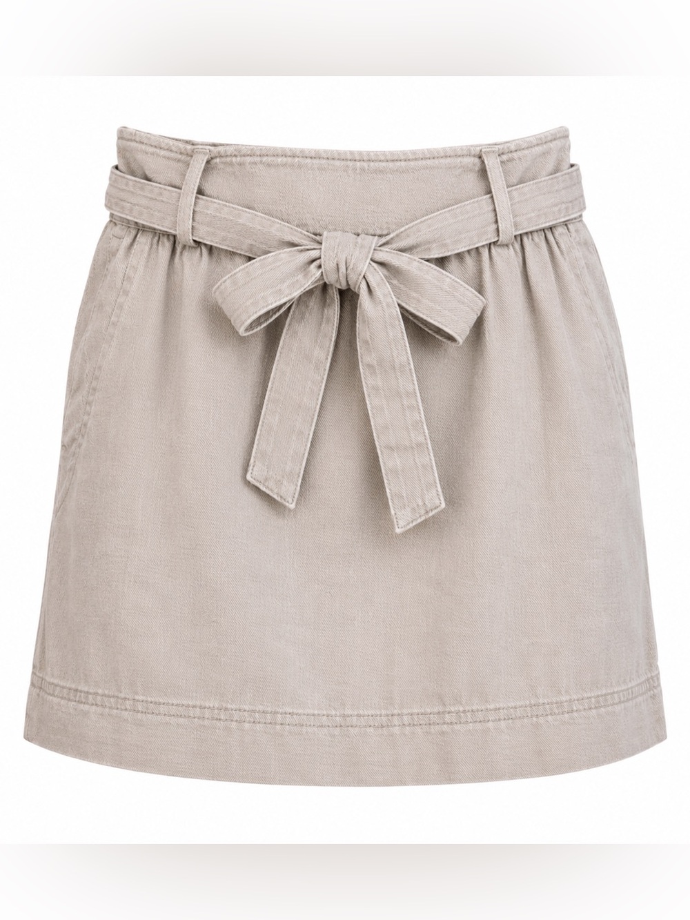 Banana Republic Linen Blend Paperbag Tie Waist Skirt Size 6 Beige - Picture 1 of 13